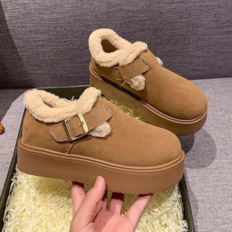 Women S Winter Thick Soled Fleece Lined Snow Boots Casual Shoes