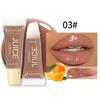 Nude Braun Aufpolsternder Lipgloss Feuchtigkeitsspendendes Frucht-Lippenöl Transparenter Fülle-Lippen-Tönstift Weiche Tube Make-up-Applikator Schönheits Pflege