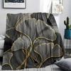 1Pc Ginkgo Leaves Print Flannel Blanket, High quality Comfortable for All Seasons, Home Decor, Warmth and Comfort, Perfect for Christmas Gifts W63