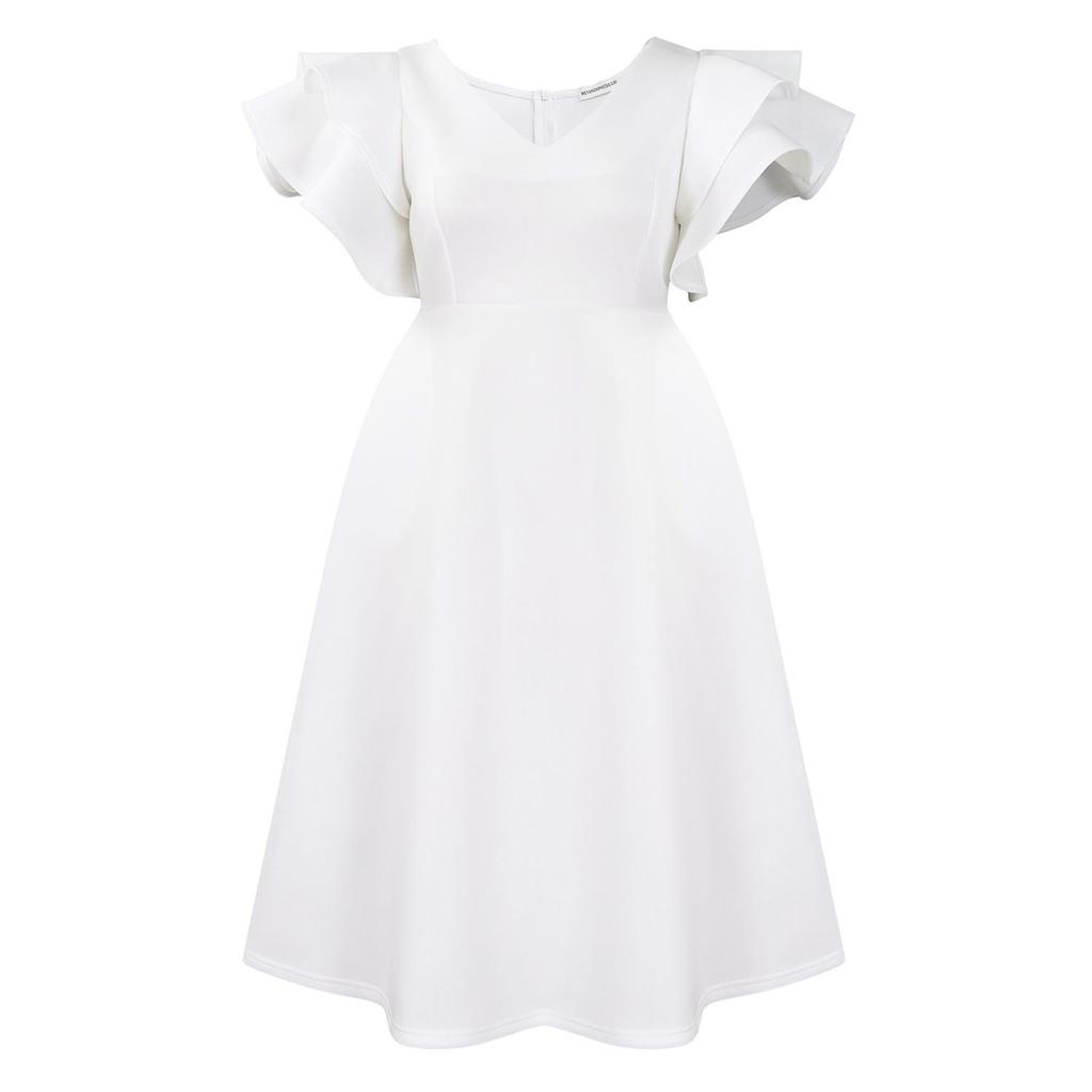 2024 Summer Ruffle High Waist A-Line Skirt Banquet Party Dress
