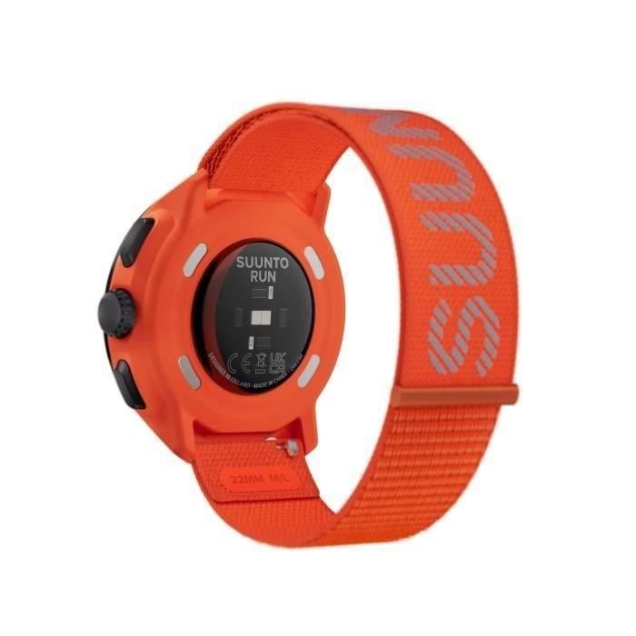 Montre Connectée Sport GPS - SUUNTO RUN CORAL ORANGE - Amoled - Altimètre - Bracelet Textile