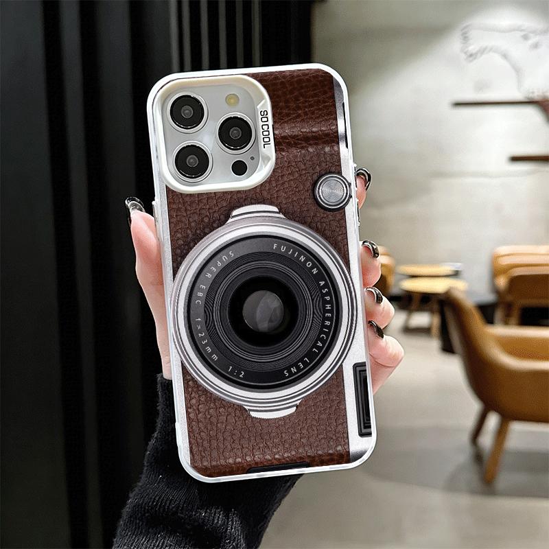 Vintage Classic Camera Pattern Soft Phone Case for iPhone 15 16 17 Pro Max 17Air 16E 14 Plus 13 12 Mini Shockproof Cover Back Sh