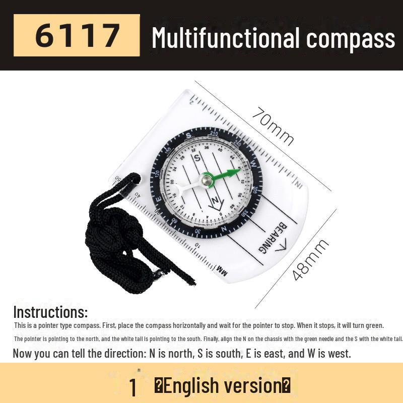 DC45-5C Outdoor Camping Map Compass with Ruler Scale