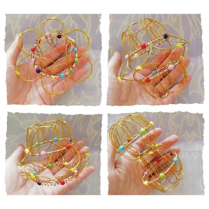1 Pcs Decompression Toy Pattern Basket Adult Anti-stress Toy Children Jigsaw Puzzle Steel Ring Sensory Toy ZH