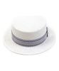 Yunibeosyeolkemiseuteuli Blue Mono Line White Flat Short Panama Hat Summer Fedora