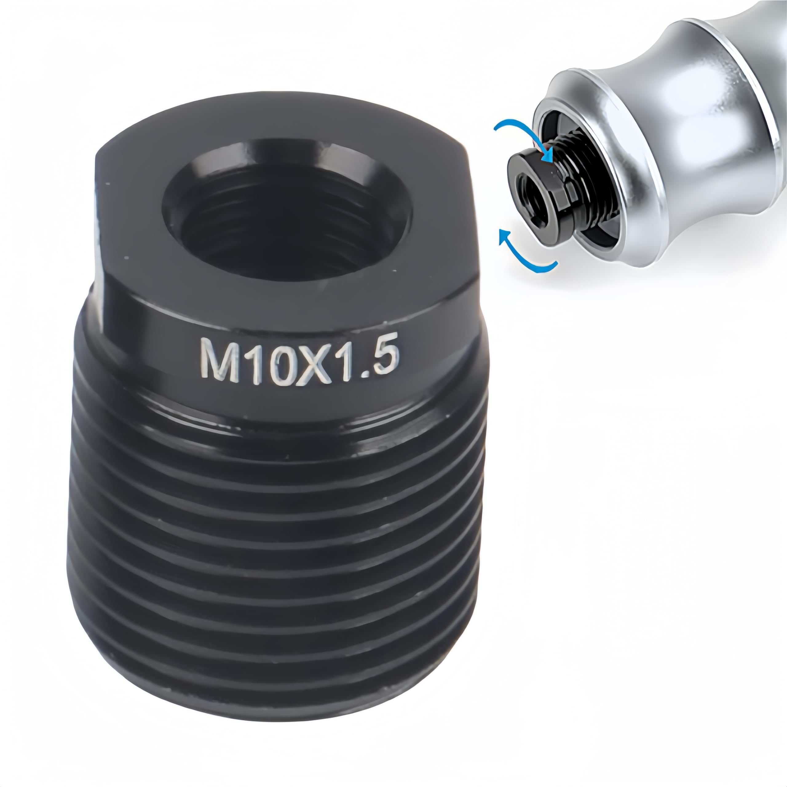 Адаптер ручки переключения Korekaou Автомобильная ручка переключения Алюминиевый сплав Замена Винты Внутренние винты Наружные винты M10x1.5