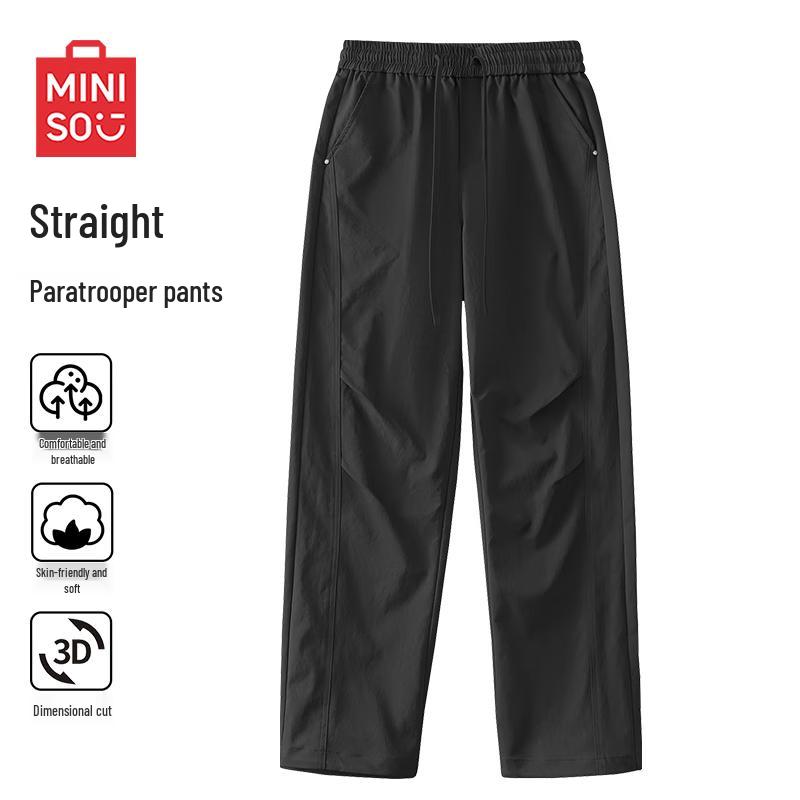 

MINISO Men s Pleated Loose Fit Cargo Pants 3XL