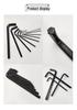 Japan Baili 8-Piece Flat Head Black Metric Hex Key Wrench Set 008-S9