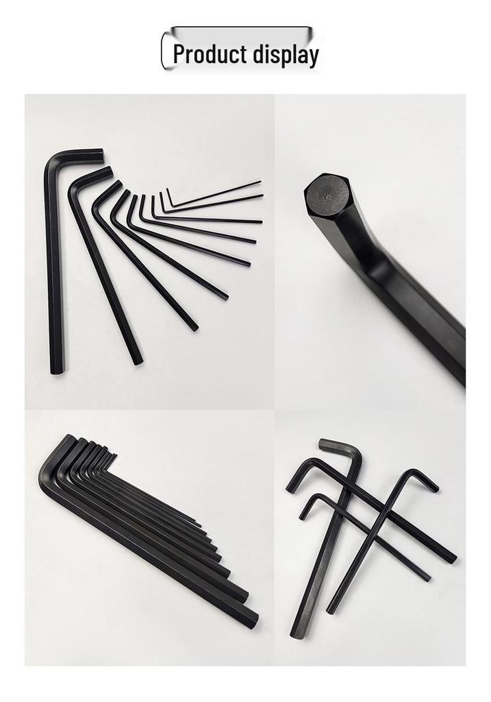 Japan Baili 8-Piece Flat Head Black Metric Hex Key Wrench Set 008-S9