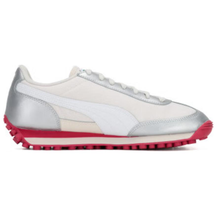 Puma Easy Rider Lightweight Comfortable Non-Slip Low-Top Casual Running Shoes Unisex Sneakers Silver White Red 400829-01