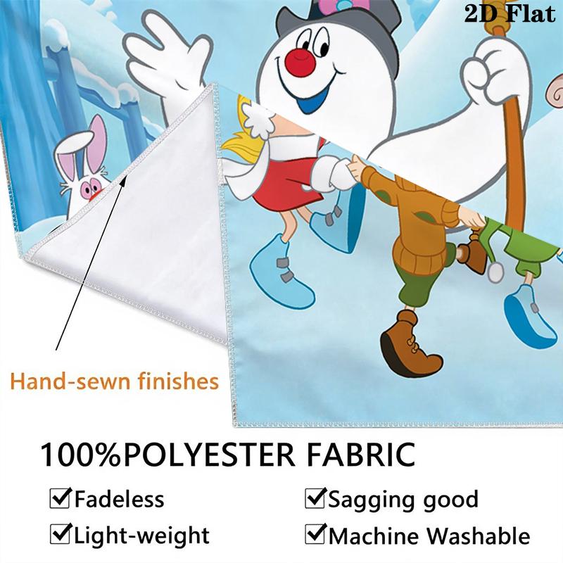 Frosty the Snowman Wall Tapestry Aesthetic Wall Hanging Printed Fabric Blanket Decorative Tapestries for Bedroom Living Room Home Decor