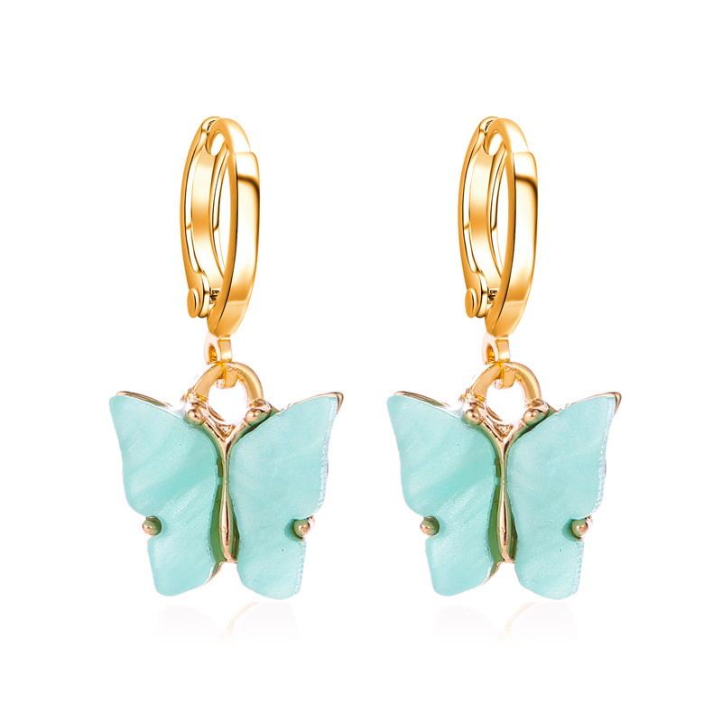 

1 Pair earings Multicolor Butterfly Dangle Earrings For Girlfriend Cute Insect Butterfly Earrings Gentlewoman Jewelry Gifts