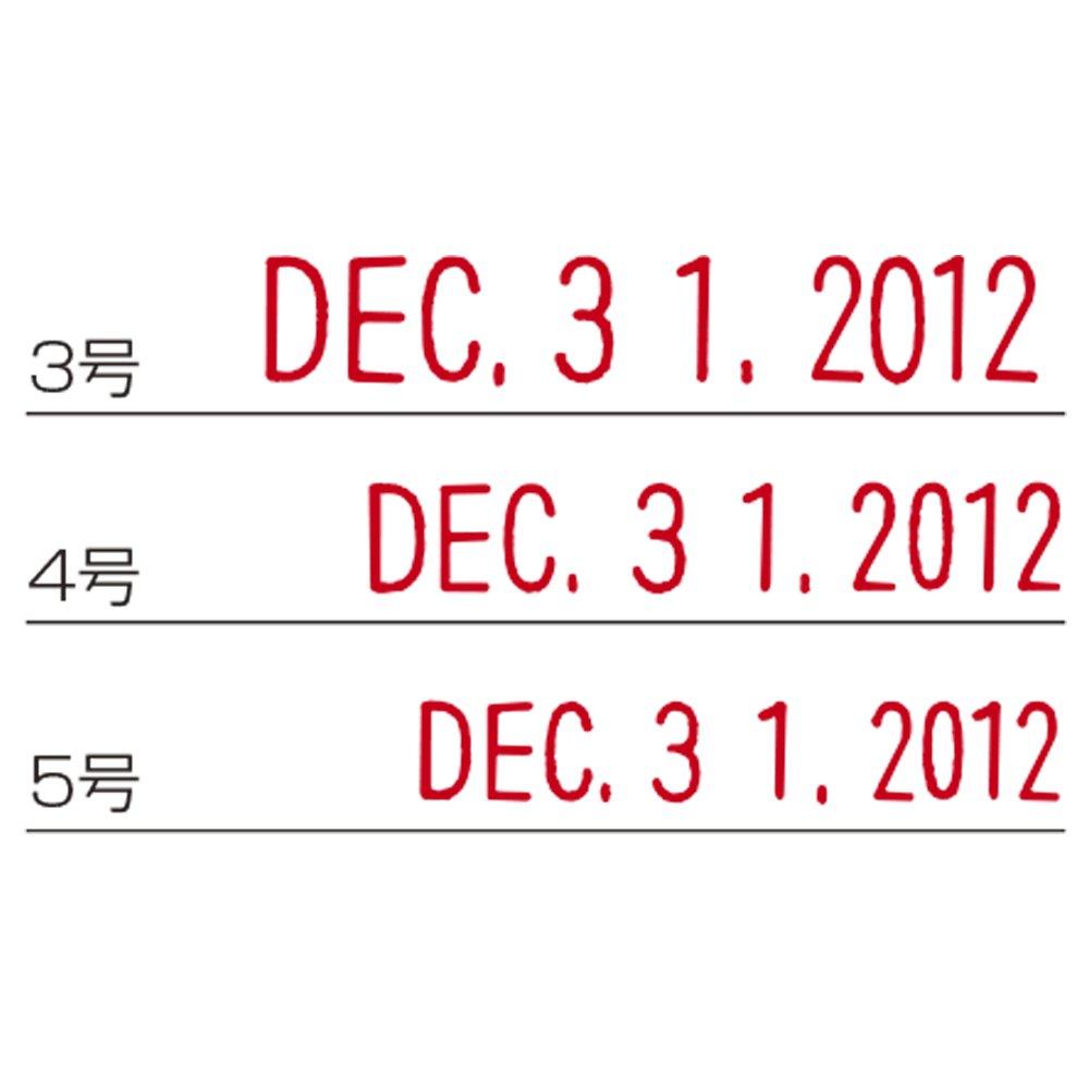 Shachihata Rotating Rubber Western Calendar Gothic Stamp 24 x 5 mm Stamp, Stamp, Date, No. 4, Font, Size Approx.