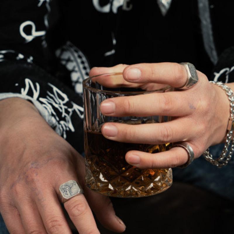 Retro Egypt Anubis Horus Ring For Men Punk Gothic Rock Hiphop Open Ring Handmade Designer Zircon Biker Accessories Lover Gift