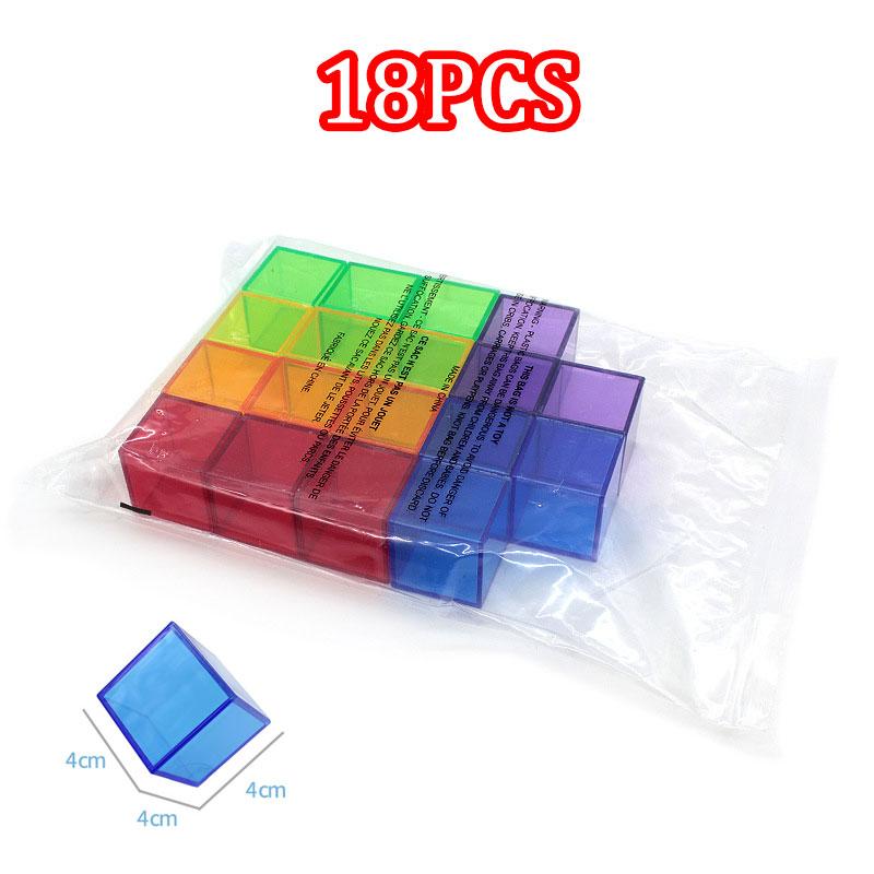 

Монтессори Световые Настольные Игры Сенсорные Игрушки Радужные Блоки Сопоставление Фигур Открытый Домашний Обучающий Материал Для Тренировки Визуальной Активности