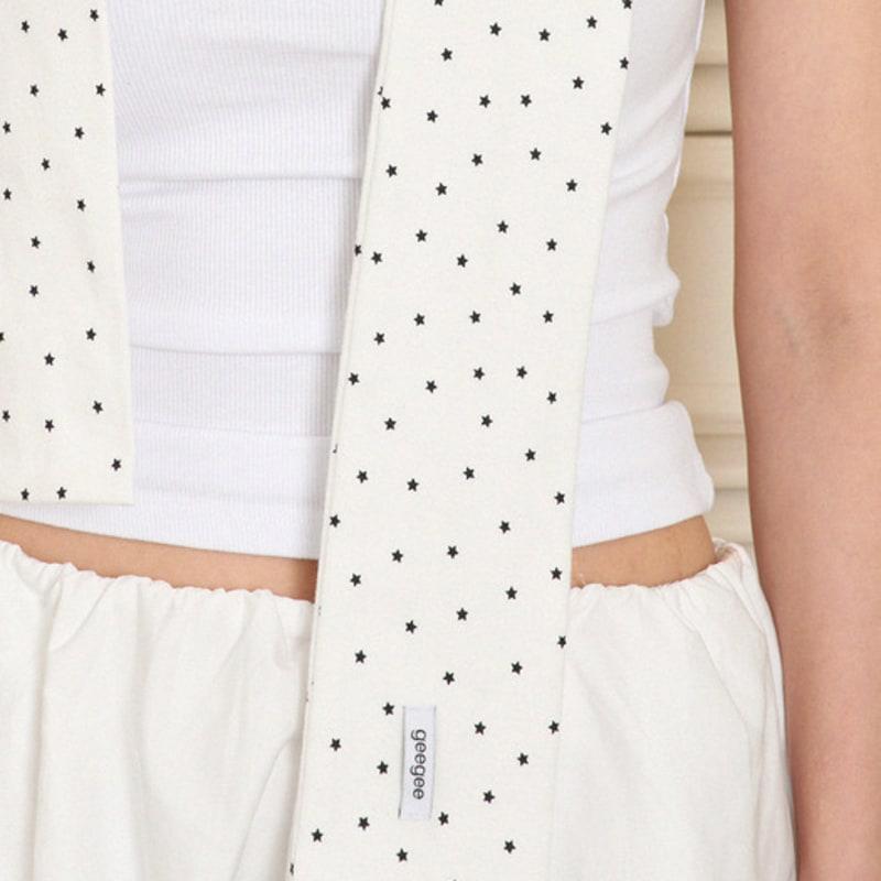 Geegee Mini Star Cotton Scarf - Ivory