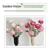 3-köpfige künstliche Blume Rose Pfingstrose Simulationsblume Hochzeit Zuhause Wohnzimmer Dekoration