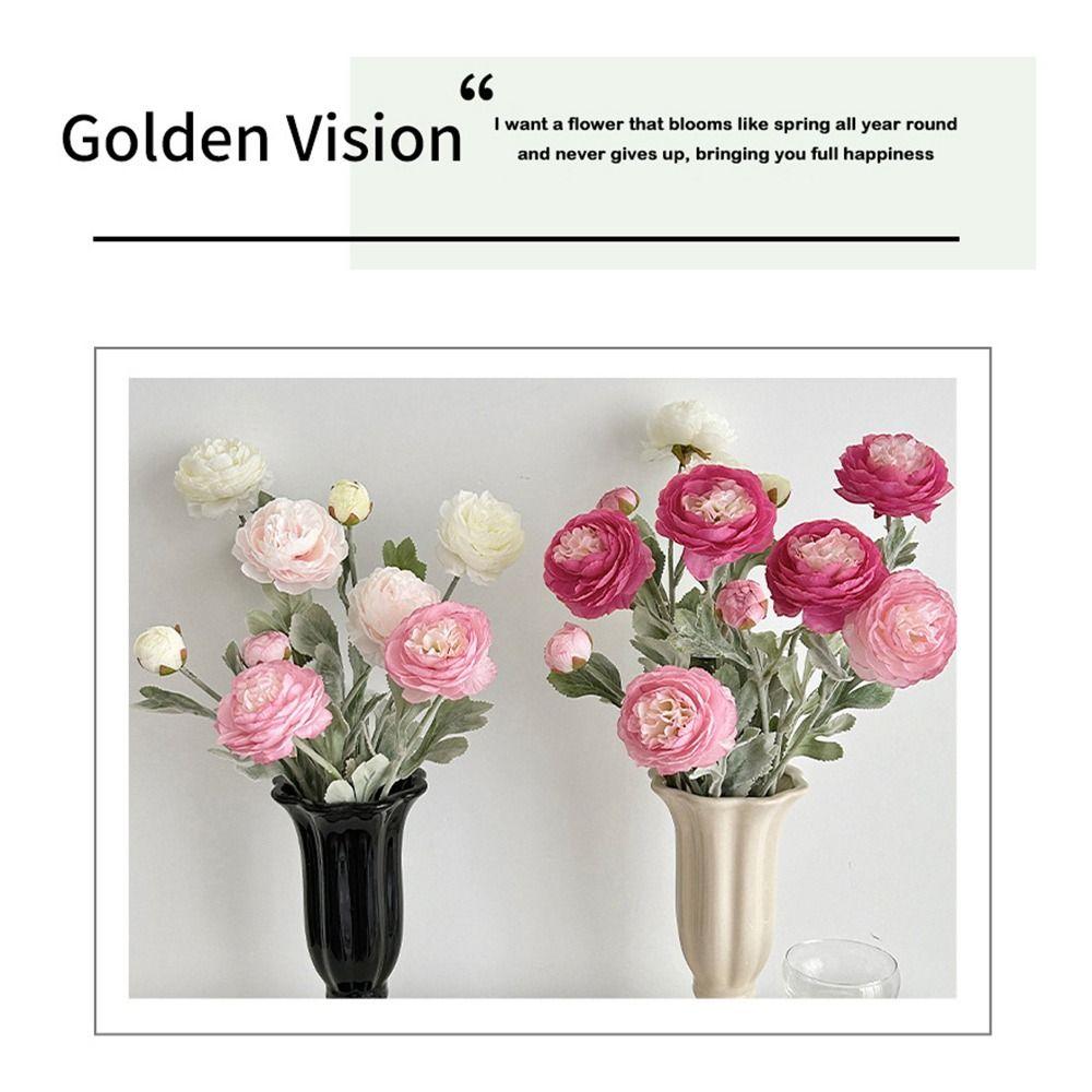 50CM Samtblume Seidenblume 3 Köpfe Kunstblume Hochzeit Zuhause Wohnzimmer Dekoration