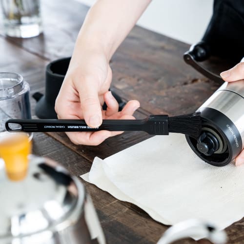 CASUAL PRODUCT Coffee Mill Brush, Black, 19cm, Cleaning Brush, Kitchen Brush
