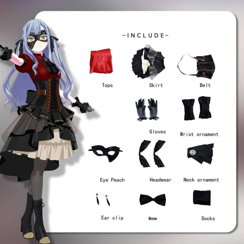 Its Dream Bang Mygo Mortis Sakiko Togawa Cosplay Costume Halloween Party Gift