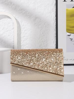 Chic Sequin Envelope Clutch: Women's Versatile Crossbody Banquet Bag with Niche Design
