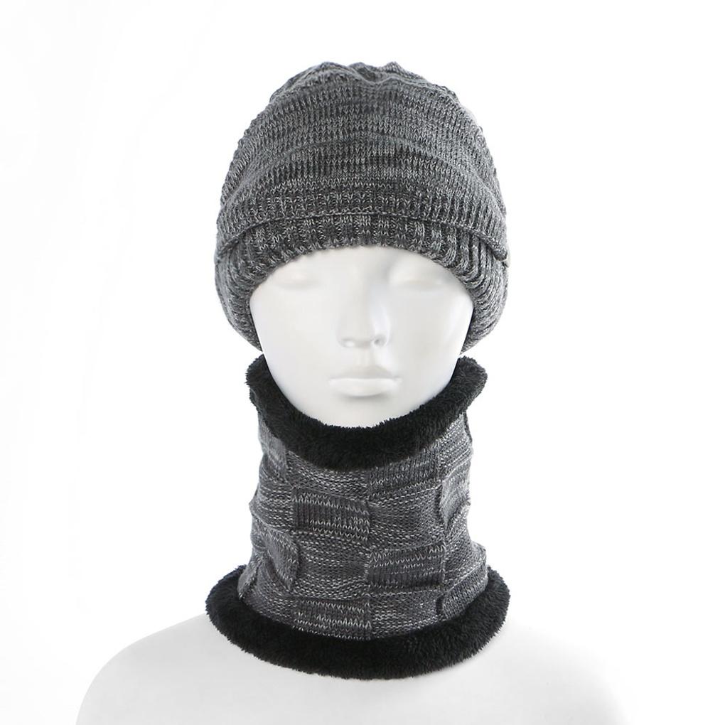 Winter cold weather gear neck warmer beanie mask hat set for men