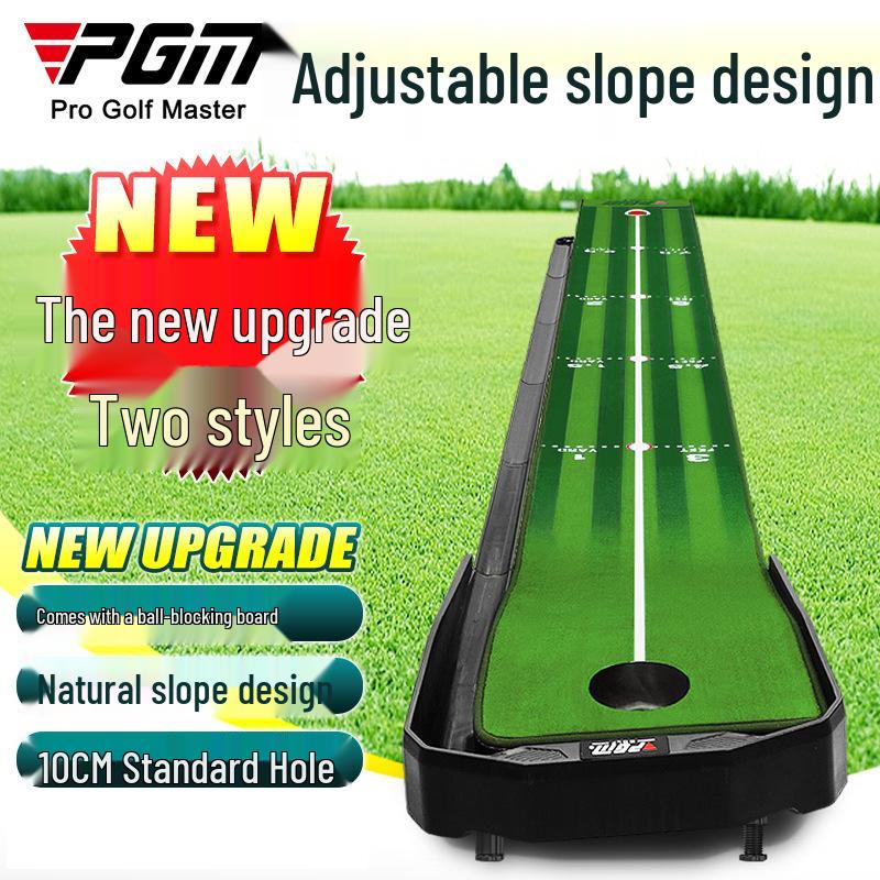 PGM Indoor Golf Putter Practice Mat with Adjustable Slope