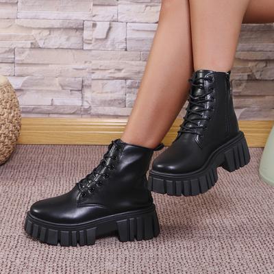 Modische Neue Bequeme Und Abriebfeste Dicksohlige Damenstiefel Sexy Runde Zehenpartie Reißverschluss Lässige Kurze Stiefel Für Winter