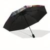 Colorful Rose Art Print: Vibrant Floral Wall DecorUmbrella, Portable 3-Fold Umbrella for Men & Women,Christmas Gift ES84