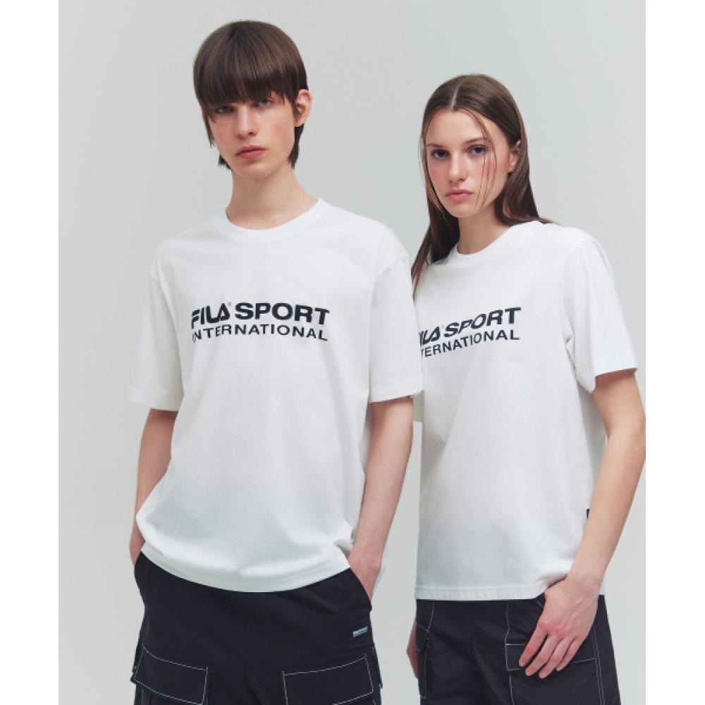 

Футболка FILA из смеси хлопка FSI с короткими рукавами и большим логотипом FS2RSG2132XOWH