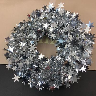 1pcs 7.5 Meter Gold Silver Stars Wire Garland Tinsel Star Rattan Xmas Tree Decoration For Home Wedding Birthday Christmas Part