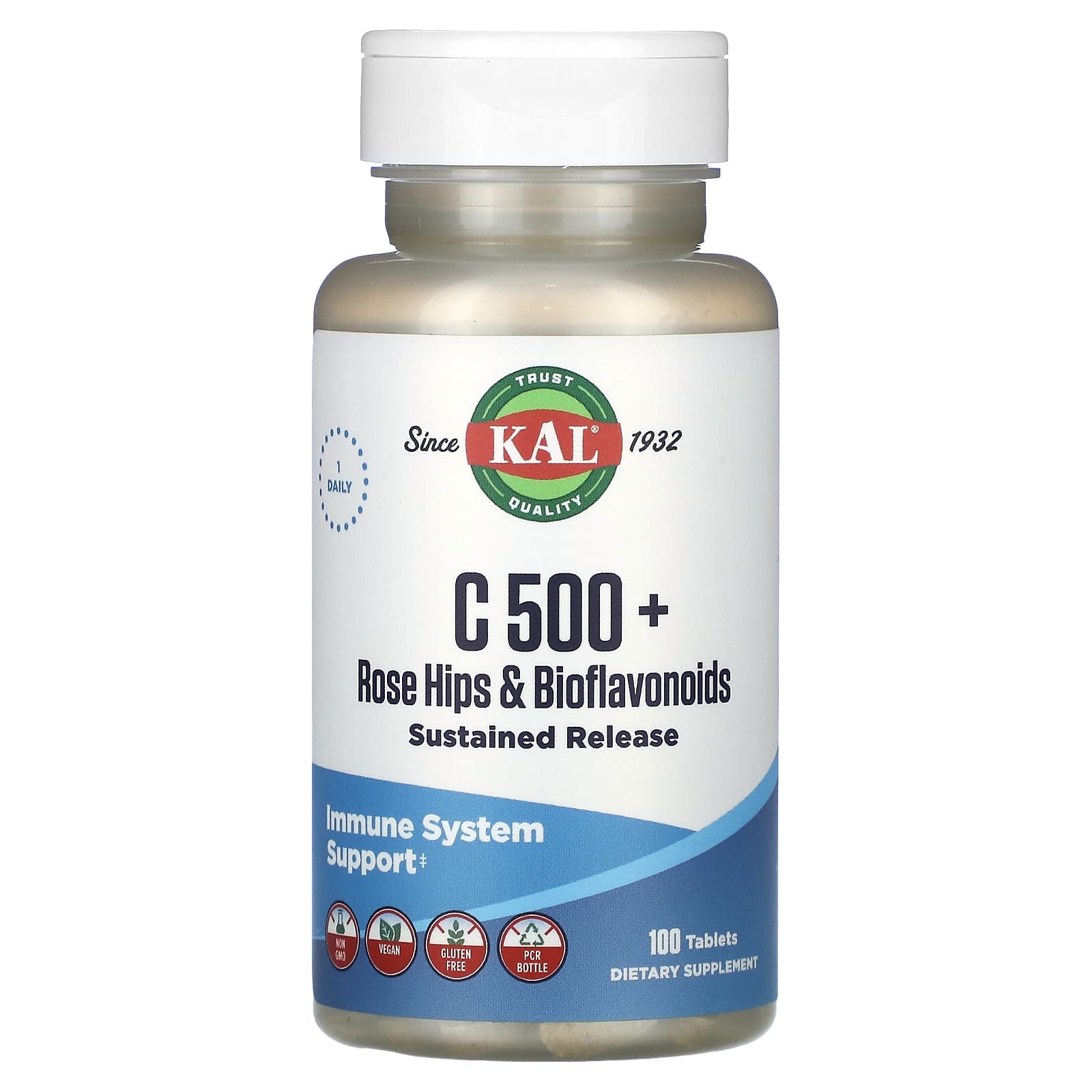 

C 500 + Rosehip & Bioflavonoids, 100 Tablets