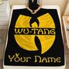 1 Stück Individueller Name Wu-Tang Clan Gemustert Flanell Decke Geeignet für Alle Jahreszeiten für Heimdekoration Wärme und Komfort Geschenke Feiertagsgeschenk -HE229