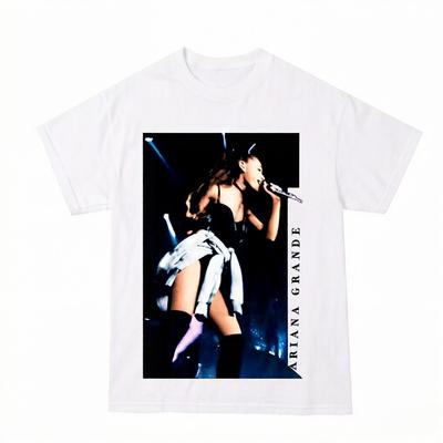 New Ariana Grande Rock Female Singer 2026 Summer Cotton Tshirt Short Sleeve Unisexs and Womens Tshirt for Unisex Tshirt