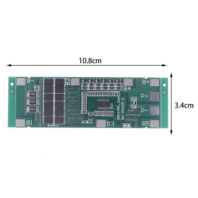6S 10A 20A 40A 24V 18650 Li-Ion Lithium Battery Protect Board Solar Lighting Bms Pcb With Balanced Power Tool For Ebike Scooter