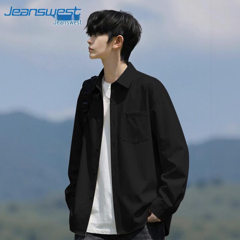 Jeanswest Men s Casual Loose-Fit Long Sleeve Shirt XL