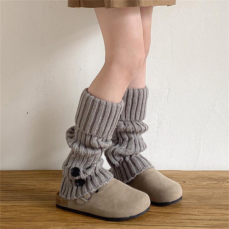 Autumn Winter Socks Leg Warmer Stockings Socks for Girls 2-13 Years Knitted Leg Cover Crochet Long Stockings Socks