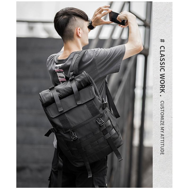 Large Backpack Fashion Man Schoolbag 17in Travel Backpacks Oxford Cloth Male Laptop Rucksack Sport Student Bagpack 20-35L