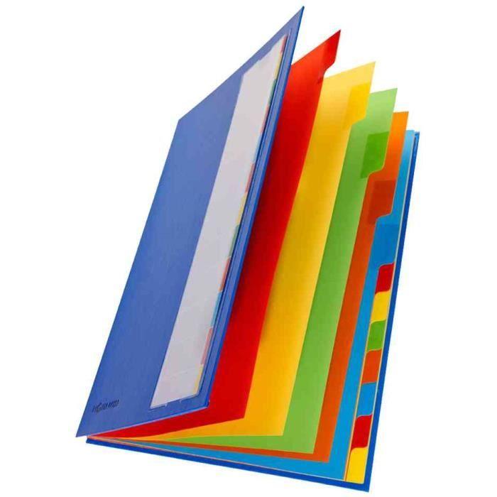 Trieur - PAGNA - DESKORGANIZER Color - 12 Poches - A4 - Couverture En Carton Bleu