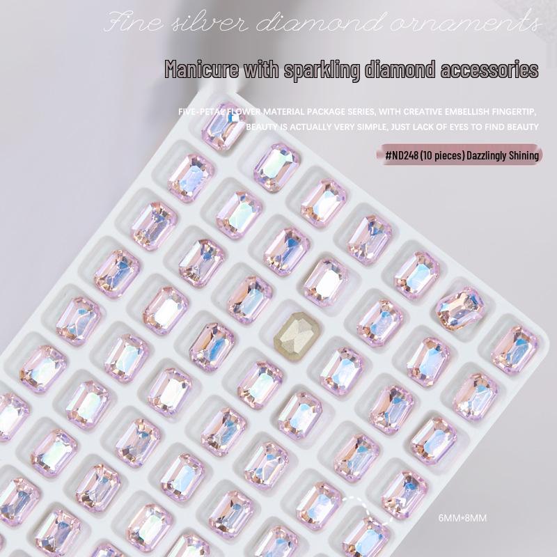 

Набор страз для глиттерного нейл-арта: Сердце, Персик, Прямоугольник, Квадрат, Бабочка (10 кусочков)