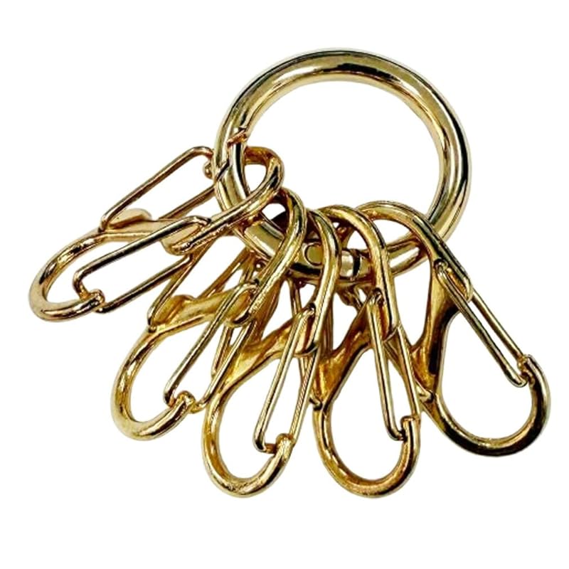 

[arcade] key ring carabiner Fashionable men s ladies key case key ring silver gold black Gunmetal Gold (C type)