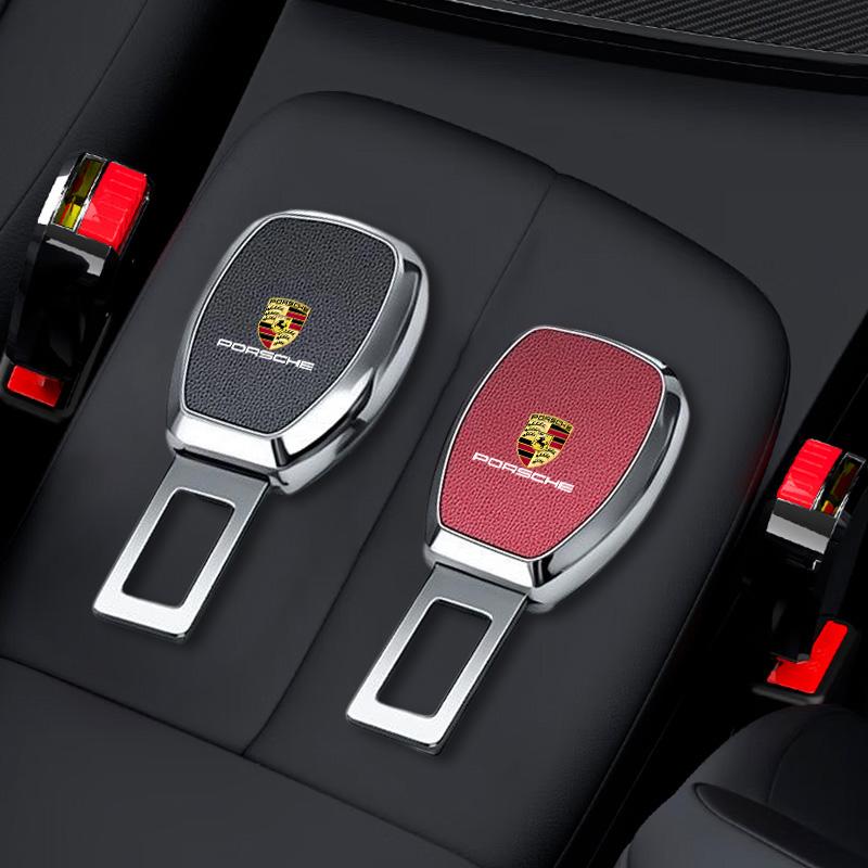 1PC Car Styling Seat Belt Buckle Safety Belts Extender Clip For Porsche Panamera Cayenne Taycan 911 718 Macan Carrera-GT 928 968