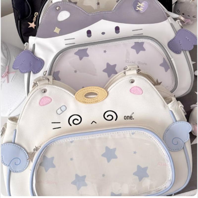 REWELL Сумка-итабаг через плечо  Кот-дьявол 32x22x8cm