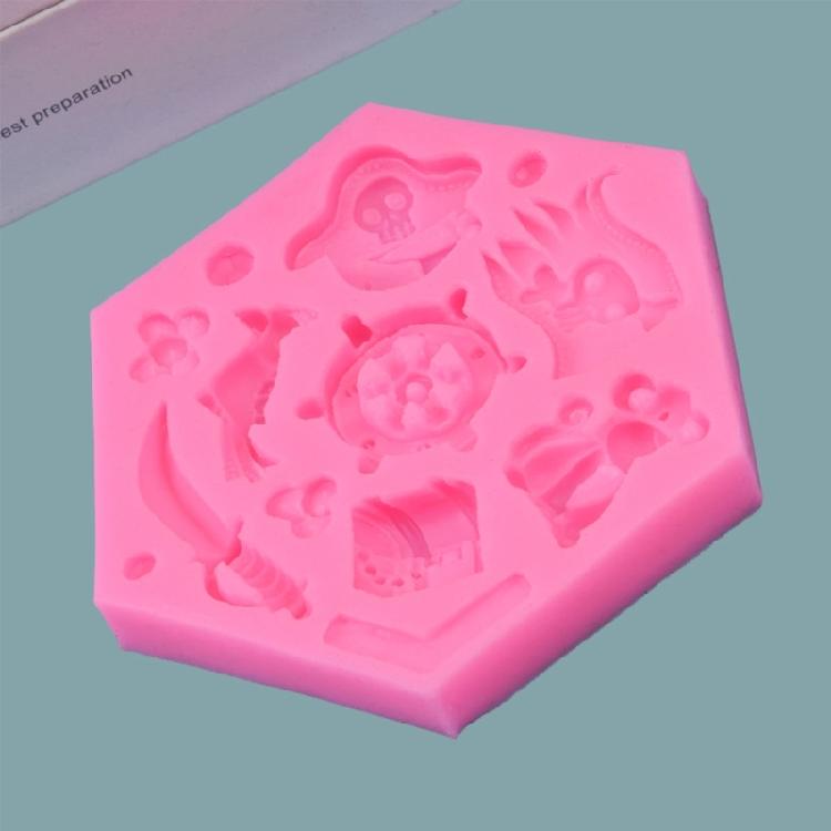 3D Pirate Series Silicone Mold Fondant Cake Border Moulds Chocolate Mould