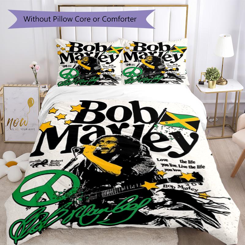 Bob Marley Comforter Cover Set Perfect for Guest Room Machine Washable Christmas Gift