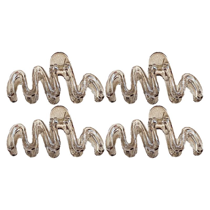 Large Acrylic Hair Clip Women Wavy Amber Premium Shark Clip Simple Versatile Hair Accessories