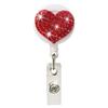 Herz Harz Pull Name ID Karte Abzeichen Reel Halter für Krankenschwester Student Silica Einziehbare Badge Halter Ausstellung Brust Büro Karte