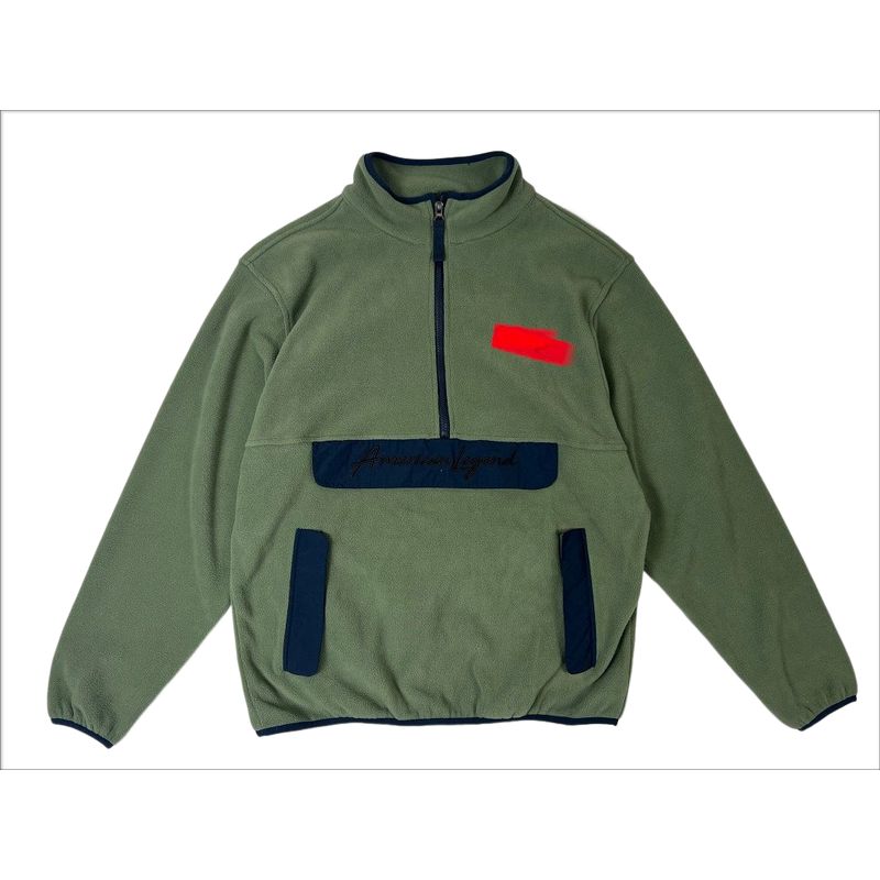 and American Single Men Spring & Fall Polar Fleece Pullover Sweatshirt American Casual Pure Color Couple Stand Collar Japanese-Style Retro Outwear