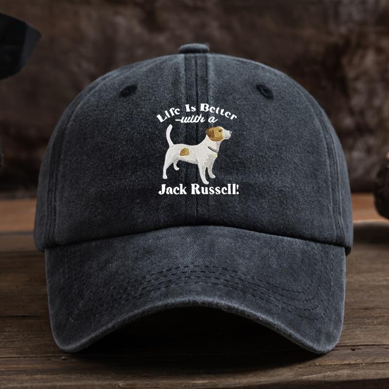 Fun Dog Print Baseball Hat Unisex Outdoor Fashion Versatile Peaked Hat Trend чёрный