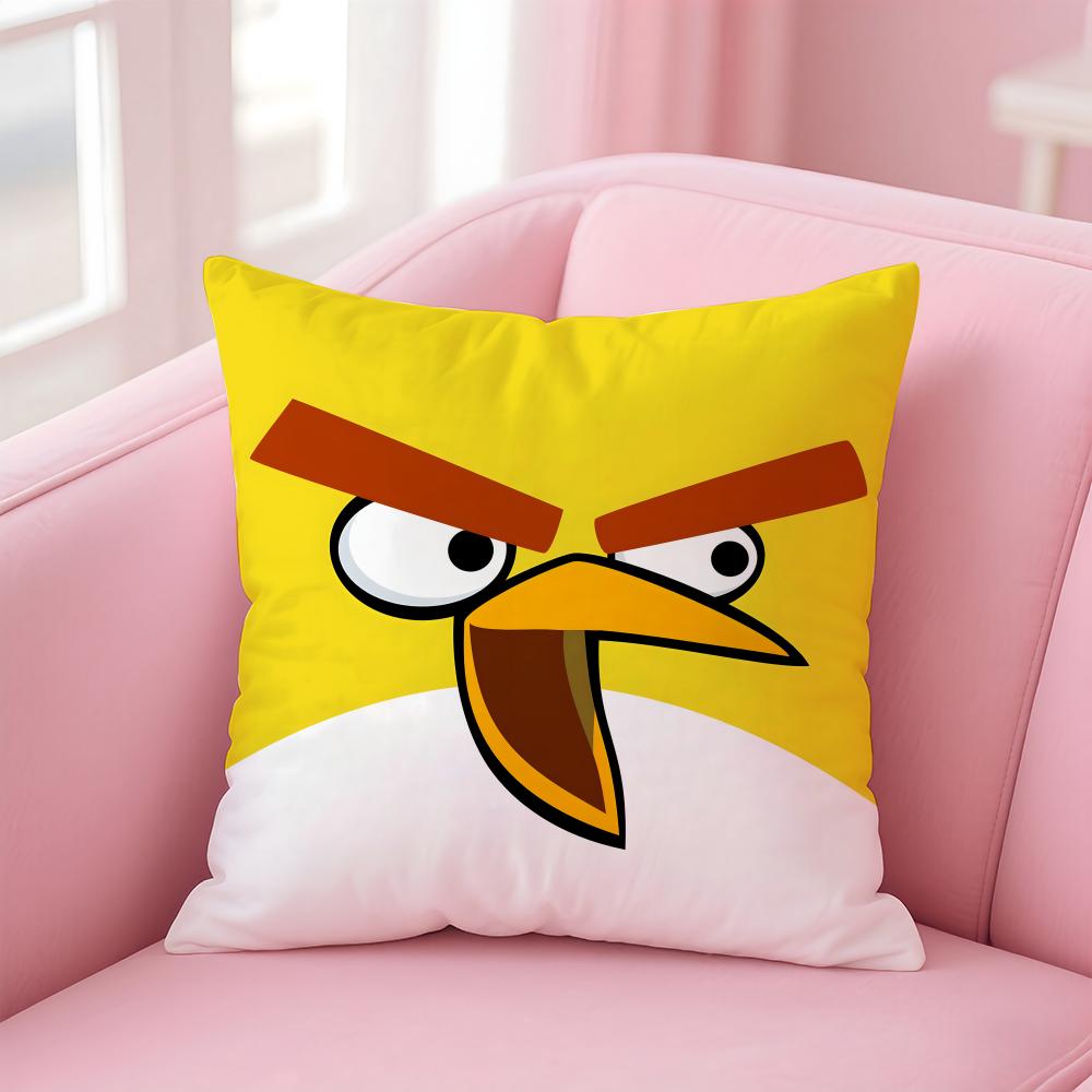 Game A-Angry BirdsS Cushion Cover Comfortable Reversible Pillow Cover Ideal for Car Sofa Bedroom & Beyond